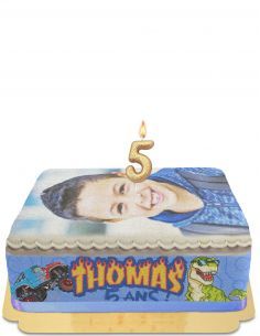 Gateausansoeufs.com Gâteau d'anniversaire à photo pour garçon adolescent vegan et sans gluten - 172