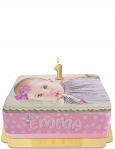  Gâteau d'anniversaire avec photo pour bébé fille vegan et sans gluten - 22