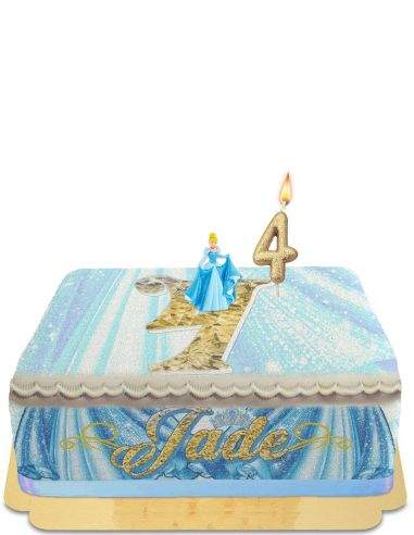 Gateausansoeufs.com Gâteau Cendrillon de princesse bleu et or vegan et sans gluten - 203