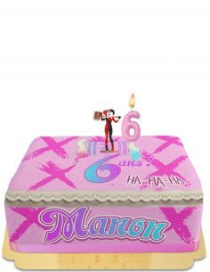 Gateausansoeufs.com Gâteau Harley Quinn rose et bleu vegan et sans gluten - 202