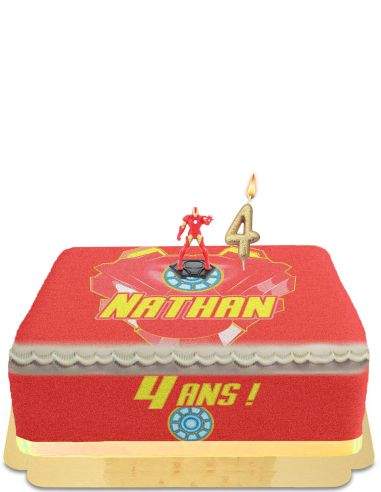 Gateausansoeufs.com Gâteau Iron Man Avengers vegan et sans gluten - 305