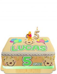 Gateausansoeufs.com Gâteau Winnie l'ourson dans sa forêt enchantée vegan et sans gluten - 140