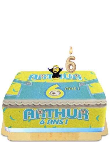 Gateausansoeufs.com Gâteau Minions jaune et bleu vegan et sans gluten - 23