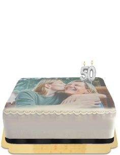 Gateausansoeufs.com Gâteau photo simple à personnaliser à bordure vegan et sans gluten - 1