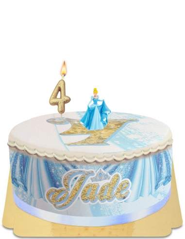 Gateausansoeufs.com Gâteau Cendrillon de princesse bleu et or vegan et sans gluten - 29