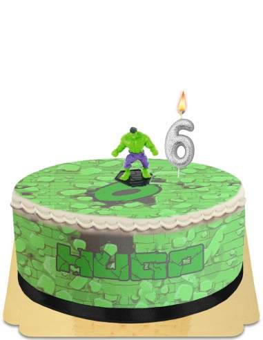 Gateausansoeufs.com Gâteau Hulk des Avengers violet et vert vegan et sans gluten - 31