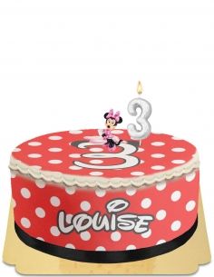 Gateausansoeufs.com Gâteau Minnie à pois et à oreilles vegan et sans gluten - 309