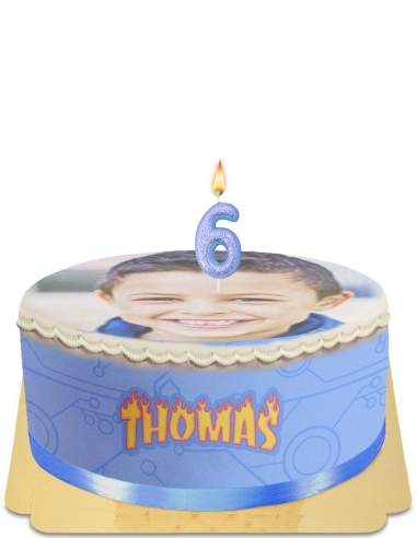 Gateausansoeufs.com Gâteau d'anniversaire à photo pour garçon adolescent vegan et sans gluten - 317