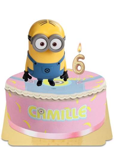 Gateausansoeufs.com Gateau Minions pour fille avec tirelire géante vegan et sans gluten - 10