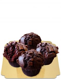 4 Muffins "fudgy" double choco sans sucre, sans gluten, vegan, bio adapté aux diabétiques - 23