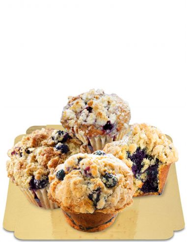  4 Muffins myrtille et crumble sans sucre, sans gluten, vegan, bio adapté aux diabétiques - 24