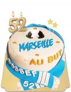 Gateausansoeufs.com Gâteau Foot Marseille vegan et sans gluten - 1