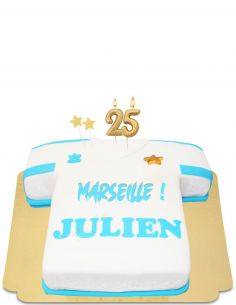 Gateausansoeufs.com Gâteau maillot de foot marseille vegan et sans gluten - 1