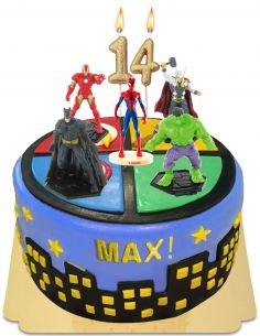  Gâteau Spiderman, Avengers, Marvel, Batman, Hulk sans gluten - 1