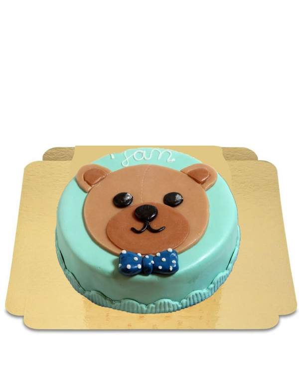 Gateausansoeufs.com Gâteau ourson à noeud papillon vegan et sans gluten - 4