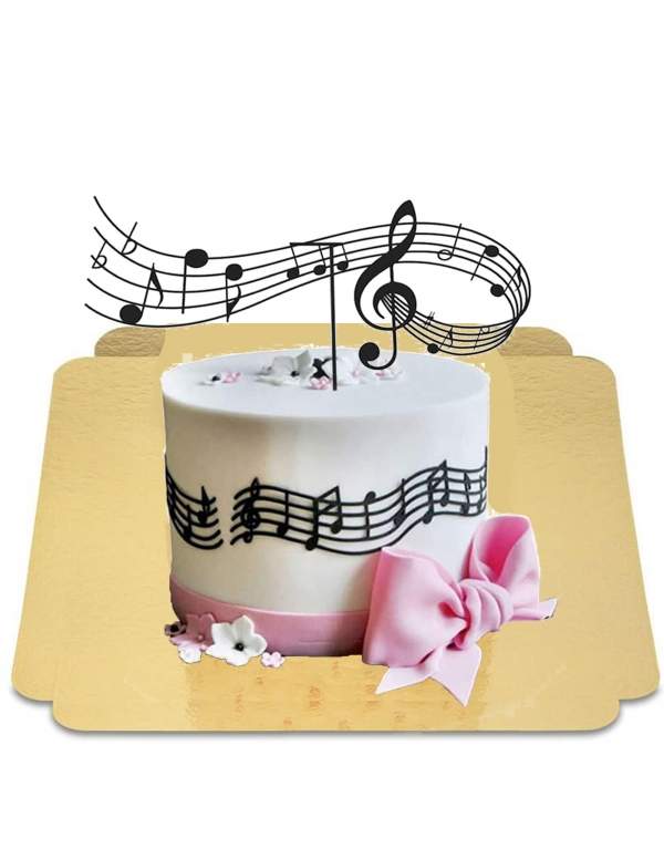Gateausansoeufs.com Gâteau de musique à notes de musique vegan et sans gluten - 1