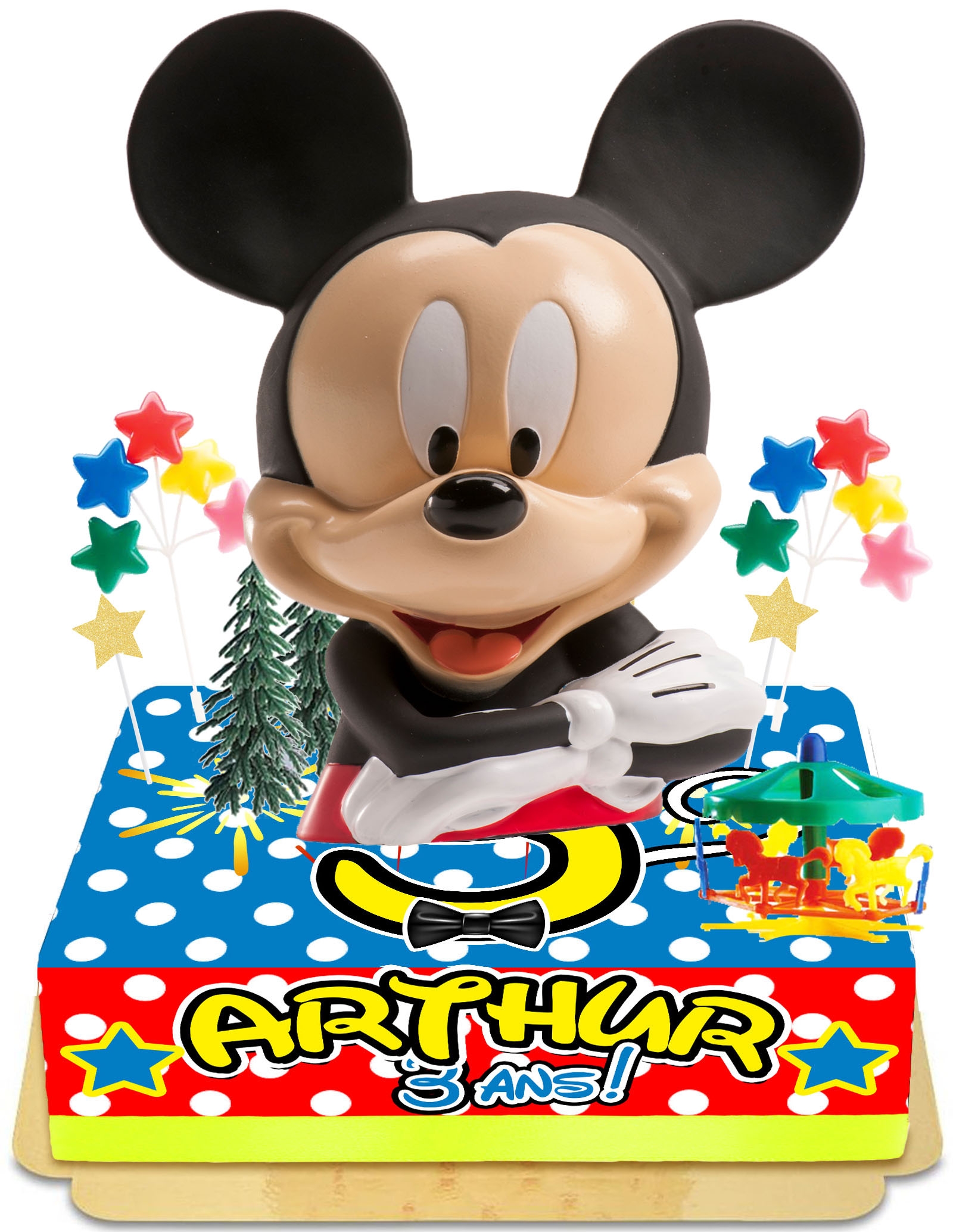 Gateau Mickey Avec Buste Tirelire Geante Vegan Et Sans Gluten 119 90
