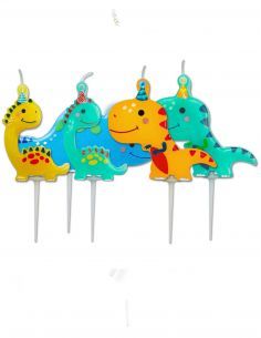 Gateausansoeufs.com Lot de 5 adorables bougie dinosaures - 1