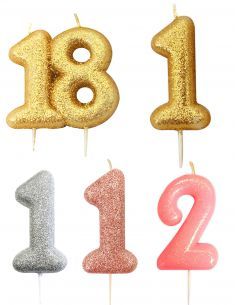 Gateausansoeufs.com Bougie chiffre 3d 10 cm à paillettes - 8