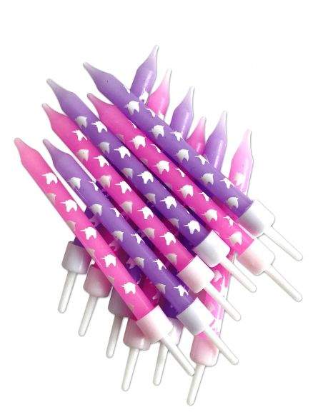 Gateausansoeufs.com Lot de 12 bougies d'anniversaire 7,5 cm - 1