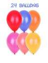 Gateausansoeufs.com Lot de 24 Ballons d'anniversaire multicouleur - 1