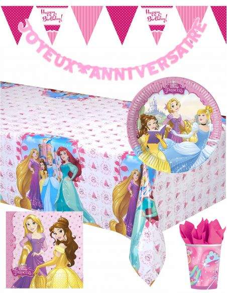 Gateausansoeufs.com Grand pack de décoration d'anniversaire Raiponce princesse Disney - 1