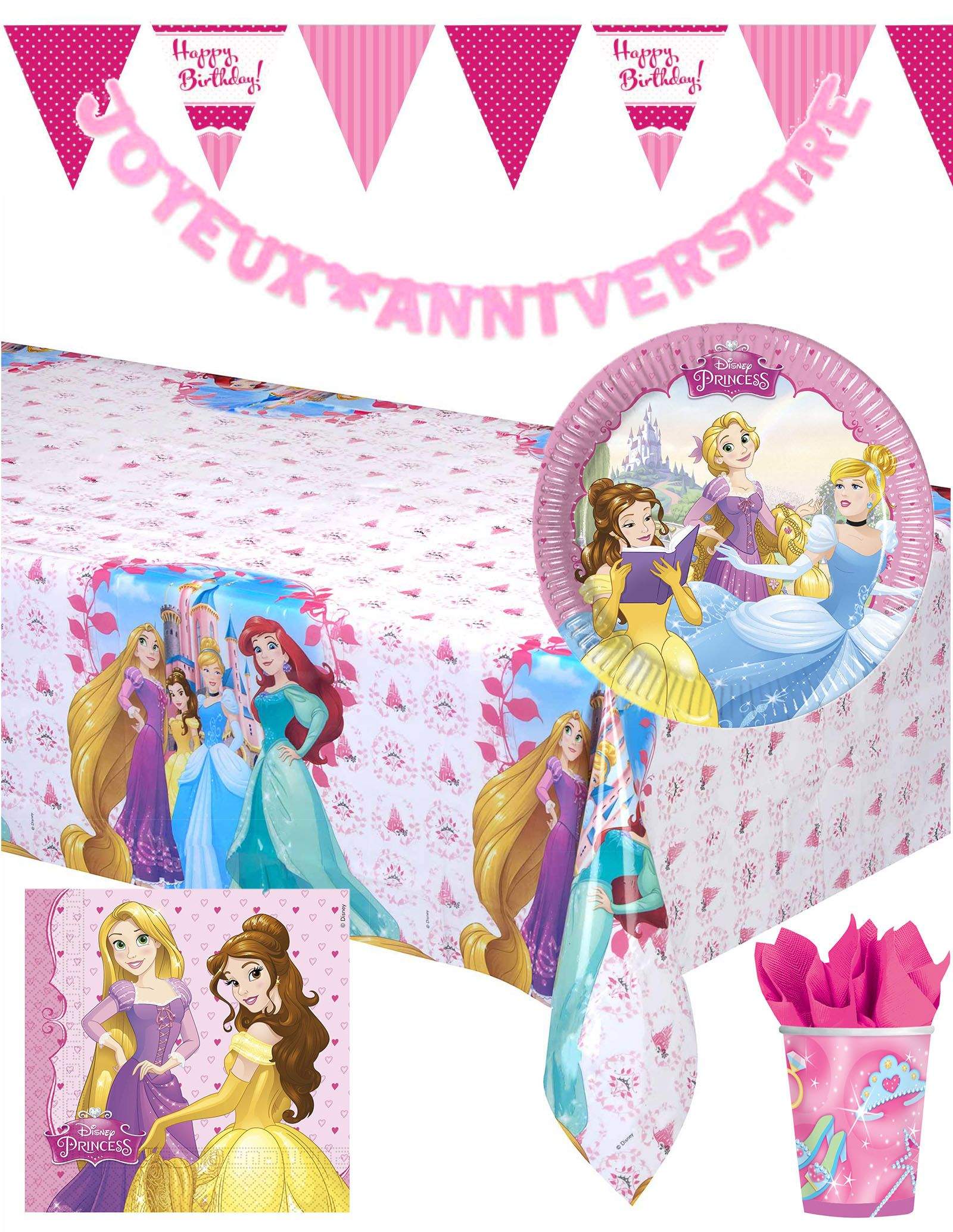 Kit décoration anniversaire Princesses Méga à imprimer -  France
