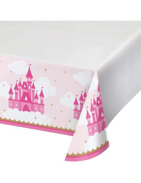 Gateausansoeufs.com Grand pack de décoration d'anniversaire chateau de princesse rose fille - 2