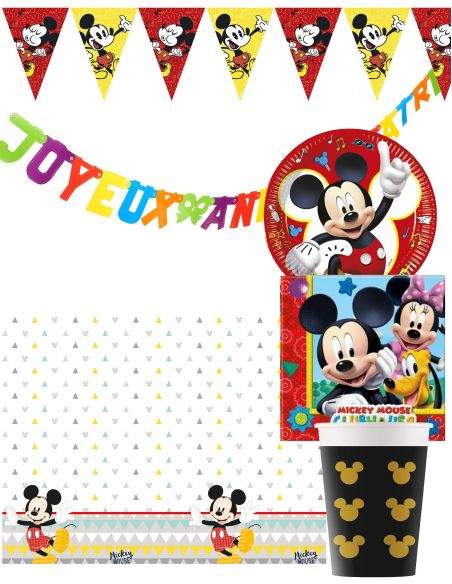 Gateausansoeufs.com Grand pack de décoration d'anniversaire Mickey Disney - 1