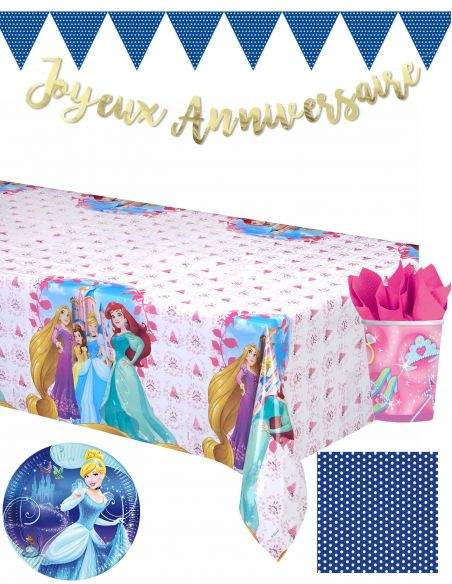 Gateausansoeufs.com Grand pack de décoration d'anniversaire Cendrillon princesses Disney - 1