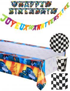Gateausansoeufs.com Grand pack de décoration d'anniversaire Blaze et les monster machines - 1