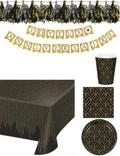 Gateausansoeufs.com Grand pack de décoration d'anniversaire pour adulte deluxe - 1