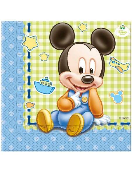 Gateausansoeufs.com Grand pack de décoration d'anniversaire pour bébé garçon Mickey Disney (1 an ou plus) - 3