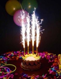  3 Grandes bougies feu d'artifice - 1