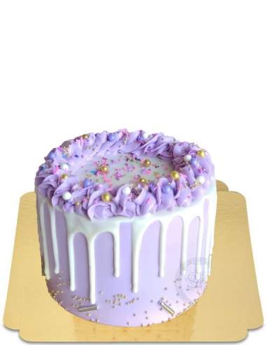 Drip cake lavande à confettis vegan, sans gluten - 203
