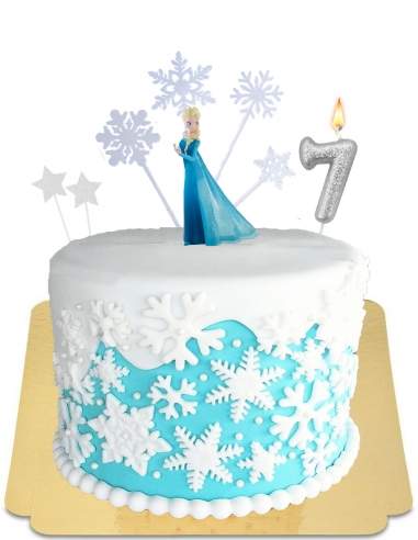 Gâteau reine des neiges en dégradé (Blog Zôdio)  Gâteau reine des neiges,  Gateau anniversaire reine des neiges, Reine des neiges anniversaire