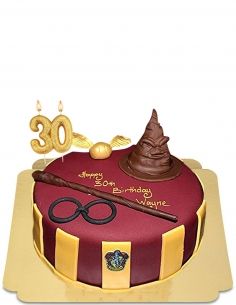  Gâteau harry potter avec choixpeau et baguette vegan, sans gluten - 128