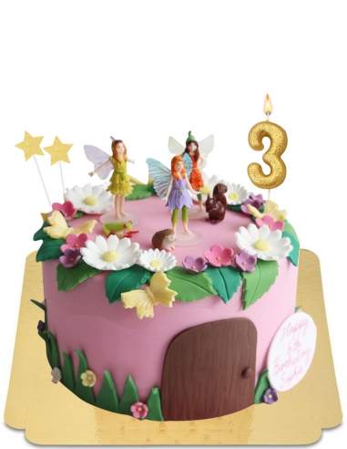  Gâteau fée rose à fleurs vegan, sans gluten - 71