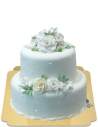  Gâteau de marriage delux blanc à fleur en sucre vegan, sans gluten - 2