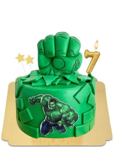  Gâteau Hulk poing destructeur vegan, sans gluten - 128
