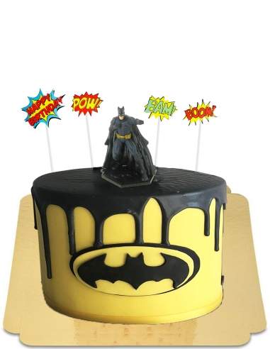  Drip cake Batman vegan, sans gluten - 23