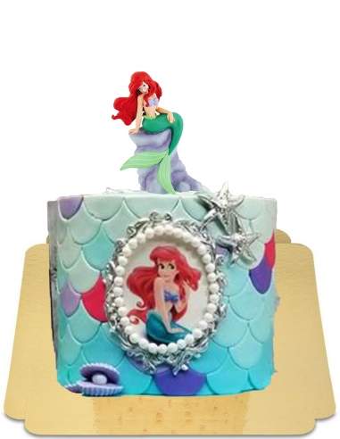  Gâteau Ariel la petite sirène à effet écaille vegan, sans gluten - 49