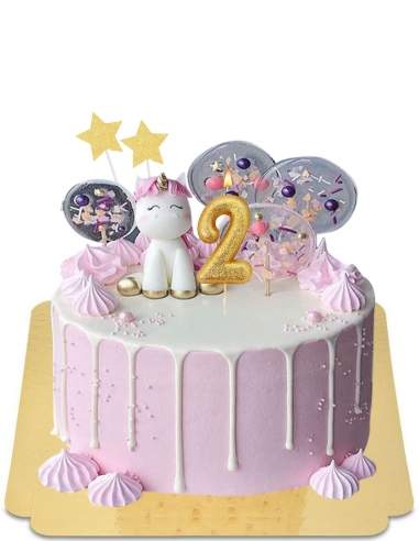  Gäteau drip rose licorne vegan, sans gluten - 33