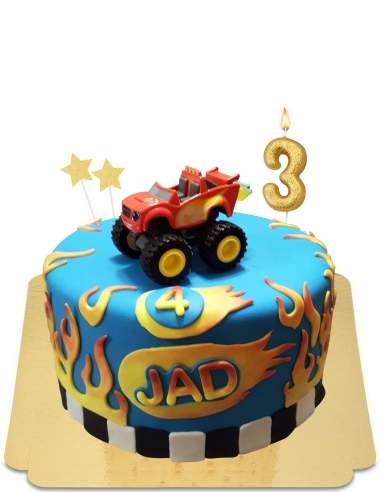 Gâteau Blaze à flammes avec grande figurine vegan, sans gluten - 5