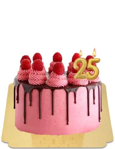  Drip cake rose à meringues et framboises vegan, sans gluten - 23