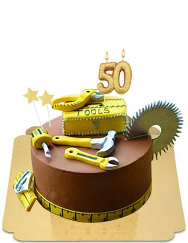  Gâteau outils fête à papa ou grand-père vegan, sans gluten - 55