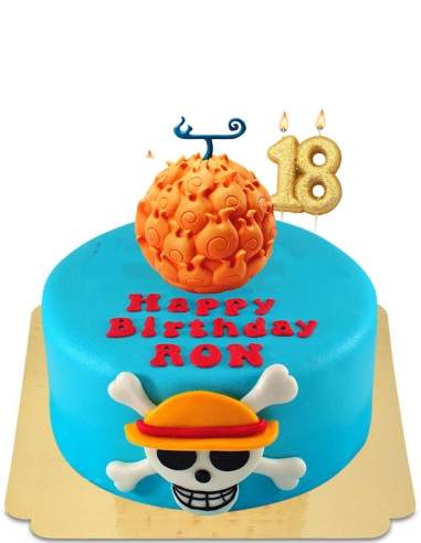  Gâteau One piece fruit du démon Ace vegan, sans gluten - 20