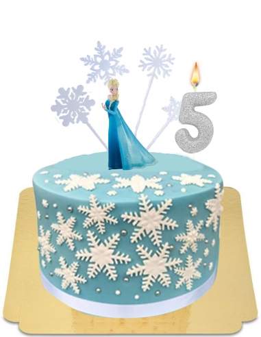 Gateau Reine Des Neige Multiple Flocons A Figurine Vegan Sans Gluten