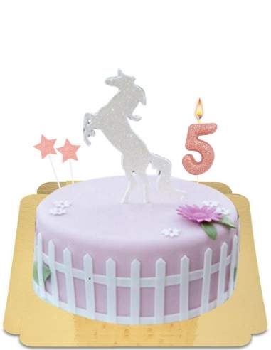  Gâteau cheval blanc en pré rose vegan, sans gluten - 48