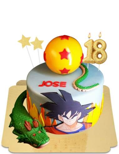  Gâteau Son Goku et Sheron Dragon ball Z vegan, sans gluten - 15